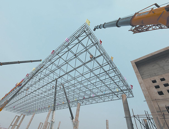 信源集团干煤棚网架屋面工程全部竣工